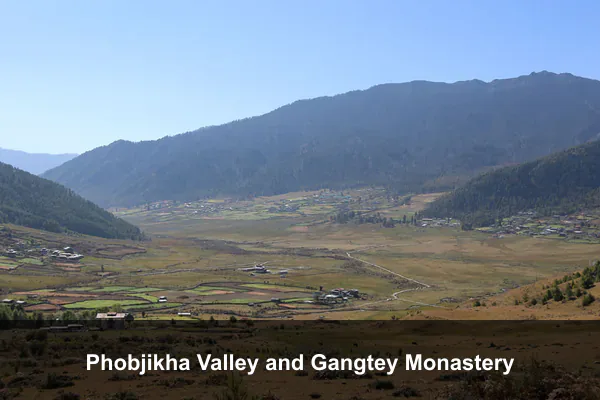 Phobjikha Valley and Gangtey Monastery